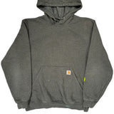Carhartt Hoodie - Large Gray Cotton Blend