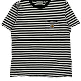 Carhartt Striped T-Shirt - Small Black & White Cotton