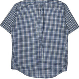 Polo By Ralph Lauren Checked Short Sleeve Shirt - Medium Blue Cotton