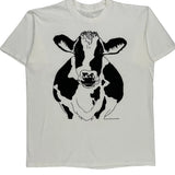 Single Stitch Cow Unbranded Graphic T-Shirt - Large Black Cotton