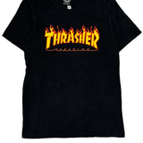 San Francisco Thrasher Graphic T-Shirt - Medium Black Cotton