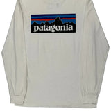 Responsibili-Tee Patagonia Long Sleeve T-Shirt - Small White Cotton Blend