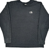 The North Face Long Sleeve T-Shirt - Large Gray Cotton Blend