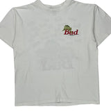 Budweiser Wild Oats Graphic T-Shirt - Large White Cotton