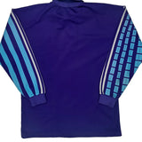 19990-92 Adidas Goalkeeper Long Sleeve Football Shirt - Medium Blue Polyester
