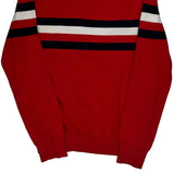 Tommy Hilfiger Striped Sweater - Small Red Cotton