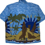 Ferrous Graphic Hawaiian Shirt - XL Green Cotton