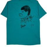 Castle And Knight Drawing Hanes Single Stitch T-Shirt - Large Green Cotton Blend