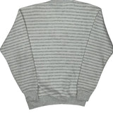 Made In USA Hl Miller Striped Sweatshirt - Large Grey Cotton