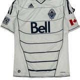 Vancouver Whitecaps Fc Adidas Striped Football Shirt - Large White Polyester