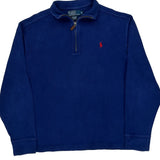 Polo By Ralph Lauren 1/4 Zip - Medium Blue Cotton