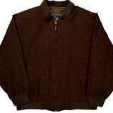 Unbranded Checked Bomber Jacket - Large Brown Cotton