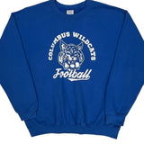 Columbus Wildcats Gildan Football Sweatshirt - Large Blue Cotton Blend