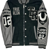 Playoff Champs 02 True Religion Varsity Jacket - 3XL Black Polyester