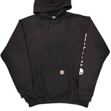 Carhartt Spellout Hoodie - XL Black Cotton Blend