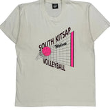 South Kitsap Wolves Volleyball Screen Stars Graphic T-Shirt - Large White Cotton Blend