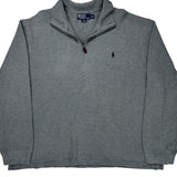 Polo By Ralph Lauren 1/4 Zip - 2XL Gray Cotton