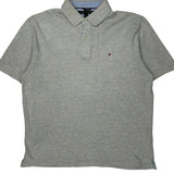 Tommy Hilfiger Polo Shirt - Large Grey Cotton