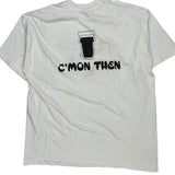 Bury White Lion Fruit Of The Loom Single Stitch T-Shirt - XL White Cotton