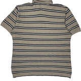 Tommy Hilfiger Striped Polo Shirt - XL Beige Cotton