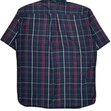 Tommy Hilfiger Checked Short Sleeve Shirt - Large Navy Cotton