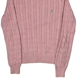Ralph Lauren Cable Knit Sweater - Medium Pink Cotton