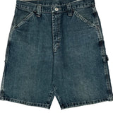Wrangler Carpenter Shorts - 32W 10L Dark Wash Cotton