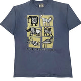 Wild Animal Park Oneita T-Shirt - Large Blue Cotton