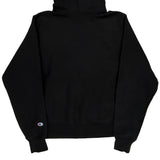 Reverse Weave Champion Spellout Hoodie - Small Black Cotton