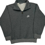 Nike 1/4 Zip - Medium Gray Cotton Blend
