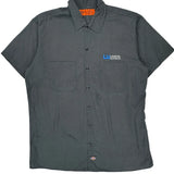 Dickies Short Sleeve Shirt - Large Gray Polyester Blend