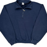 Russell Athletic 1/4 Zip - Medium Navy Cotton