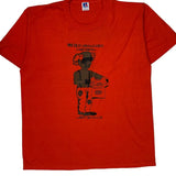 Ra Express Russell Athletic Single Stitch T-Shirt - Large Red Cotton