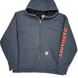 Carhartt Hoodie - XL Blue Cotton Blend