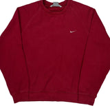 Nike Sweatshirt - Medium Red Cotton