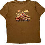 The North Face Graphic T-Shirt - XL Brown Cotton