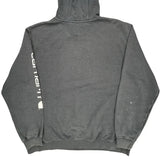 Carhartt Spellout Hoodie - 2XL Grey Cotton Blend