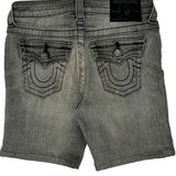 True Religion Denim Shorts - 24W US 0 Gray Cotton