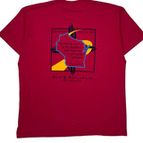 River Of Light Screen Stars Single Stitch T-Shirt - XL Red Cotton Blend