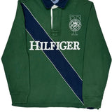 Hilfiger Spellout Tommy Hilfiger Spellout Rugby Shirt - Medium Green Cotton