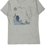 Indian Shores Fl Fruit Of The Loom Single Stitch T-Shirt - Large Gray Cotton