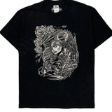Alstyle Graphic T-Shirt - Medium Black Cotton