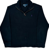 Polo By Ralph Lauren 1/4 Zip - Large Black Cotton