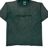 Public Image Single Stitch T-Shirt - Large Grey Cotton