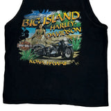 Kona, Hawaii Harley Davidson Graphic Vest - XL Black Cotton