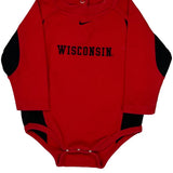 Age 3-6 Months Nike Wisconsin Playsuit - 4XS Red Cotton