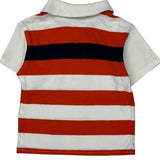 Age 18 Months Tommy Hilfiger Striped Polo Shirt - 3XS Red Cotton