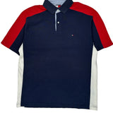 Tommy Hilfiger Polo Shirt - Large Navy Cotton