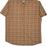 The North Face Checked Short Sleeve Shirt - Large Brown Cotton