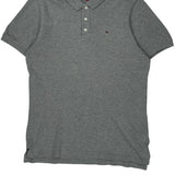 Tommy Jeans Polo Shirt - XL Grey Cotton